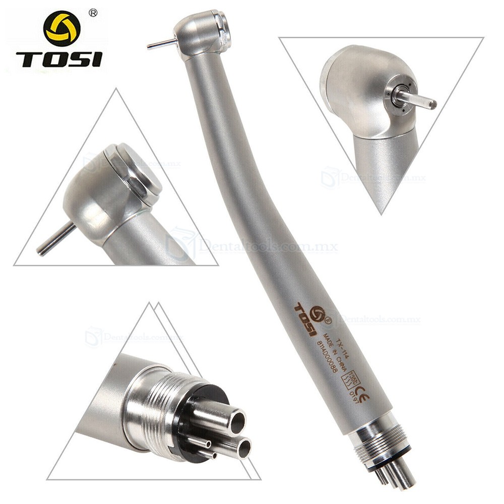 TOSI TX-114 Turbina dental de alta velocidad con bot&oacute;n pulsador de 4 v&iacute;as